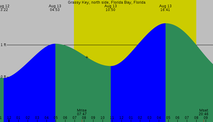 Tide graph for Grassy Key, north side, Florida Bay, Florida