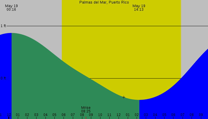 Tide graph for Palmas del Mar, Puerto Rico